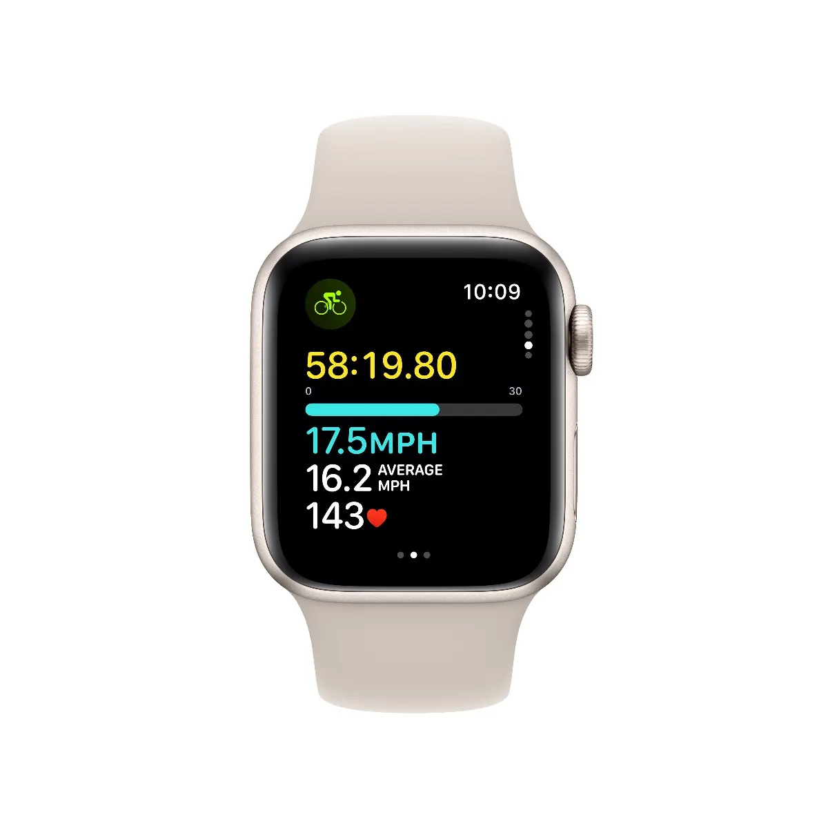 Apple Watch SE 2 Starlight 40mm Aluminium Case with Starlight Sport Band - Image 4
