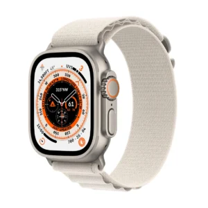 Apple Watch Ultra Titanium Case with Starlight Alpine Loop - Small