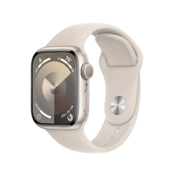 Apple Watch Series 9 41mm Starlight Aluminium Case with Starlight Sport Band