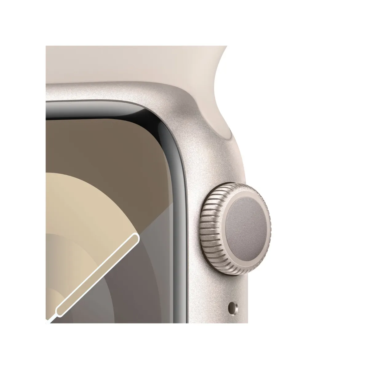 Apple Watch Series 9 41mm Starlight Aluminium Case with Starlight Sport Band - Image 3