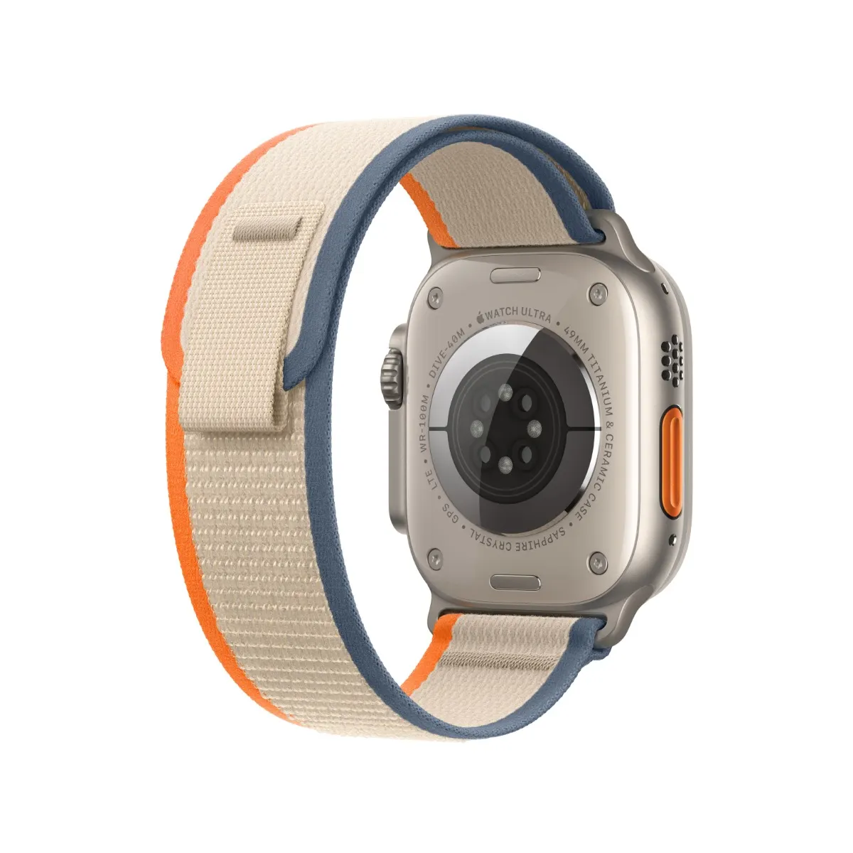 Apple Watch Ultra 2 Titanium Case with Orange / Beige Trail Loop - Image 3