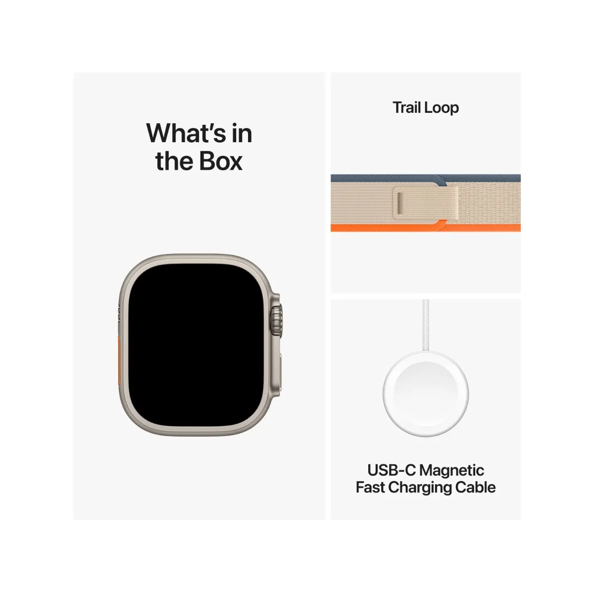 Apple Watch Ultra 2 Titanium Case with Orange / Beige Trail Loop - Image 4