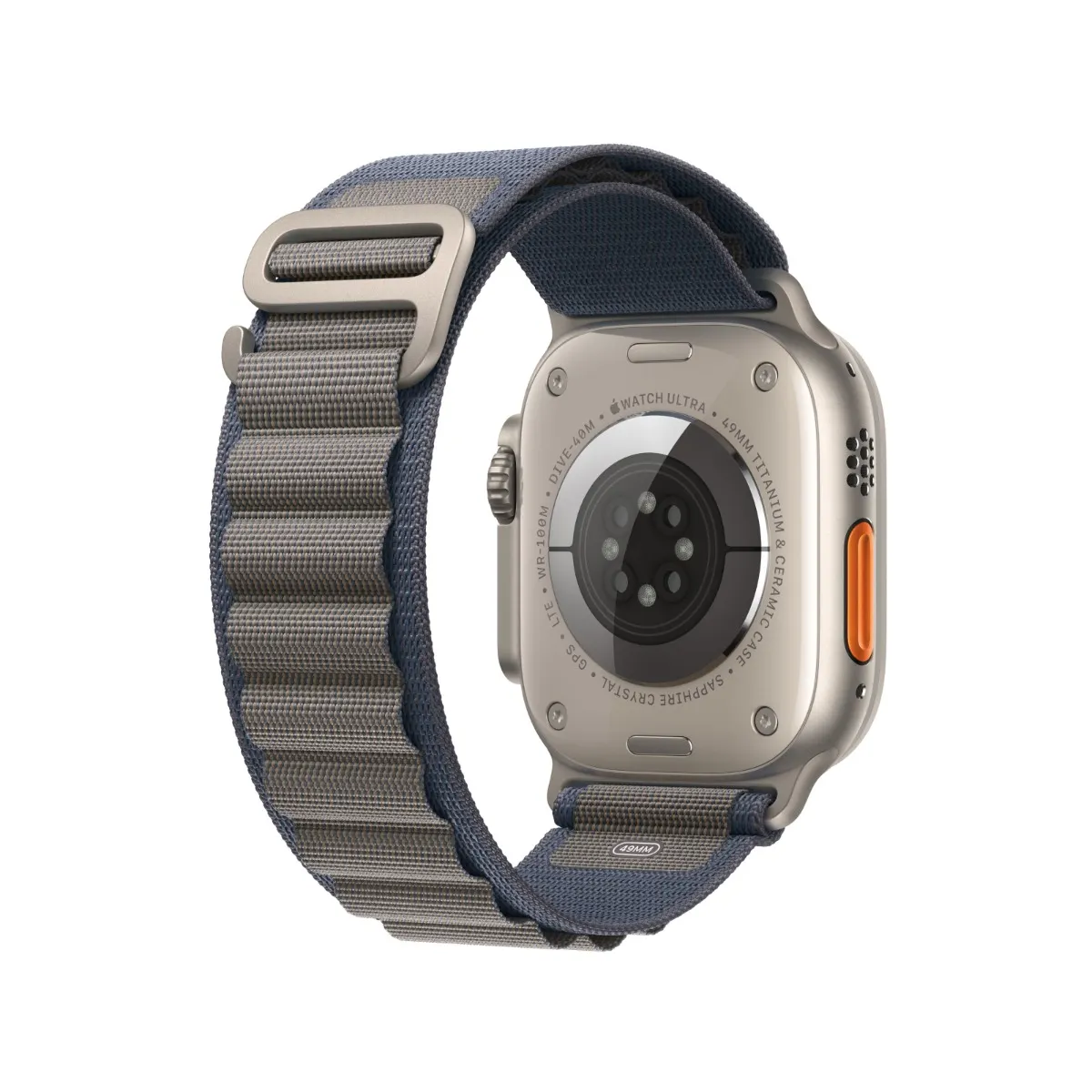 Apple Watch Ultra 2 Titanium Case with Blue Alpine Loop - Image 3