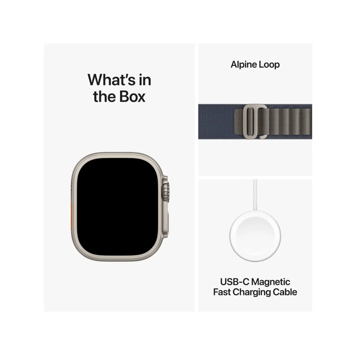 Apple Watch Ultra 2 Titanium Case with Blue Alpine Loop - Image 4
