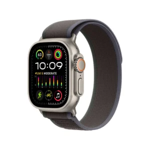 Apple Watch Ultra 2 Titanium Case with Black / Blue Trail Loop