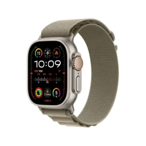 Apple Watch Ultra 2 Titanium Case with Olive Alpine Loop