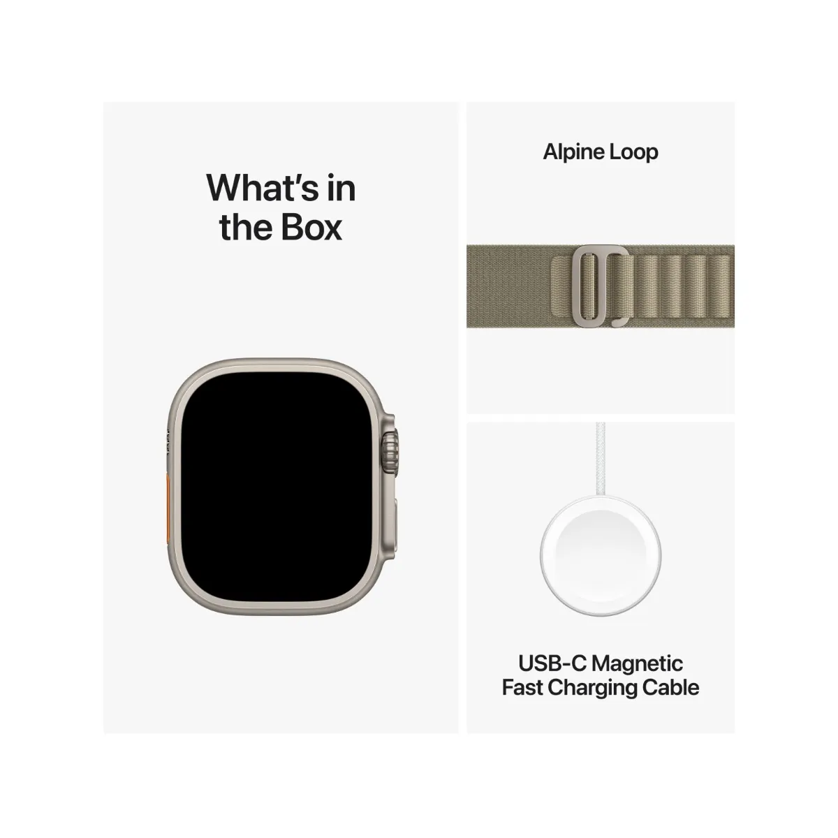 Apple Watch Ultra 2 Titanium Case with Olive Alpine Loop - Image 4