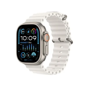 Apple Watch Ultra 2 Titanium Case with White Ocean Band